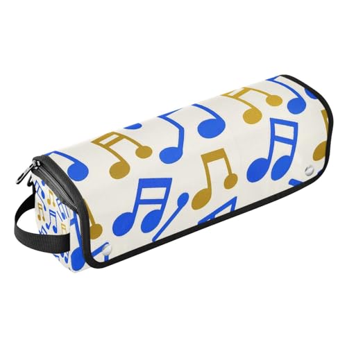 Hot Hair Tools Reisetasche und hitzebeständige Matte mit Reißverschluss, Heizwerkzeuge, Reisetasche, Organizer für Glätteisen, heiße Werkzeuge und Haarpflege-Zubehör, blau-goldfarben, tragbarer von Amooorous