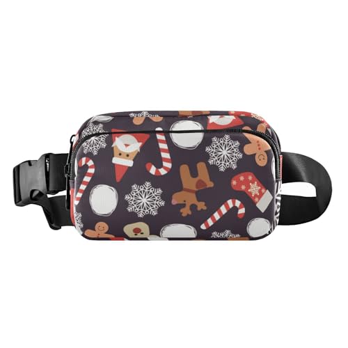 Hüfttasche mit Aufschrift "Merry Christmas", niedliches Geschenk für Kinder, trendige Hüfttasche für Männer und Frauen, kleine Umhängetasche mit verstellbarem Riemen für Workout, Laufen, Wandern, von Amooorous