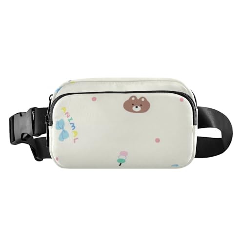 Hüfttasche mit niedlichem Panda- und Bärenmotiv, für Herren und Damen, Mini-Crossbody-Tasche, Anti-Diebstahl-Hüfttasche mit verstellbarem Gurt für Reisen, Urlaub, Laufen, Niedlicher Panda und Bär, 1 von Amooorous