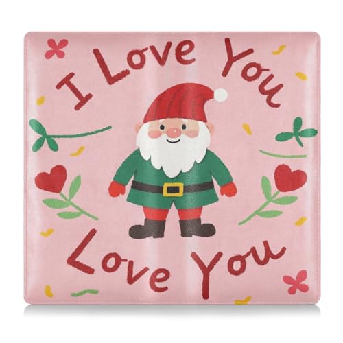 "I Love Your Valentine" Cartoon-Zwerg-Leder-Registrierungs- und Versicherungskartenhalter, Auto-Handschuhfach-Organizer für Karten, wichtige Dokumente, Führerschein von Amooorous