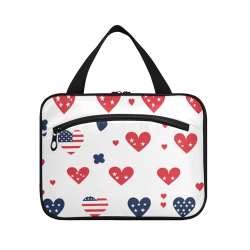 Independence Herren-Kulturbeutel zum Aufhängen, mit Haken, Designer-Chic-Tasche für Toilettenartikel für Frauen, Reisen, Arbeit, Bolso Viajero para Mujer L von Amooorous