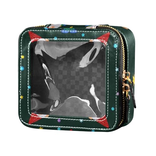 Kosmetiktasche mit Cartoon-Pailletten, Motiv: Zwerge, transparent, klein, wasserdicht, Reise-Kulturbeutel, Mini-Make-up-Behälter für Damen von Amooorous