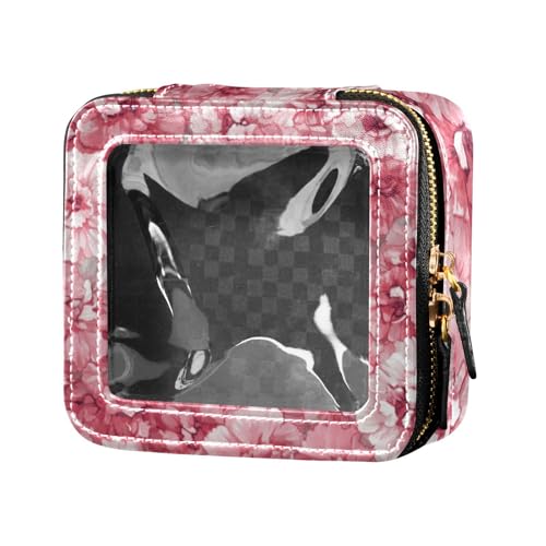 Kosmetiktasche mit Nelkenblumen-Motiv, Reise-Kulturbeutel, Kosmetik-Organizer für Reisen von Amooorous
