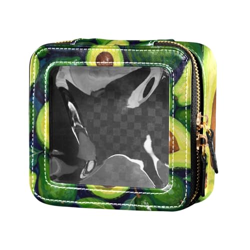 Kosmetiktasche mit Öl auf grüner Avocado, Organizer, Kosmetiktasche, tragbarer Make-up-Organizer zum Fliegen von Amooorous