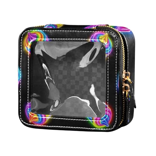 Kosmetiktasche mit Reißverschluss, niedlich, fluoreszierend, Neonfarben, mit Reißverschluss, Reise-Kulturbeutel, Make-up-Organizer für Reisen von Amooorous