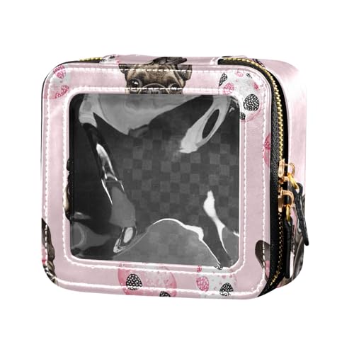 Kosmetiktasche mit niedlichem Ostermotiv "Shar-Pei", transparent, wasserdicht, Reise-Kulturbeutel, Nagellack-Organizer-Tasche für Reisen von Amooorous
