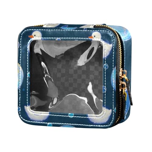 Kosmetiktasche mit niedlicher gelber Ente im Cartoon-Design, Organizer für Nagellack, tragbar, für Reisen von Amooorous