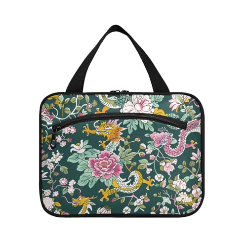 Kulturbeutel zum Aufhängen, große Kulturbeutel für Damen, mit Haken, Designer-Beutel mit Reißverschluss, für Fitnessstudio, Bolso, Viajero para Mujer, L, Grün von Amooorous