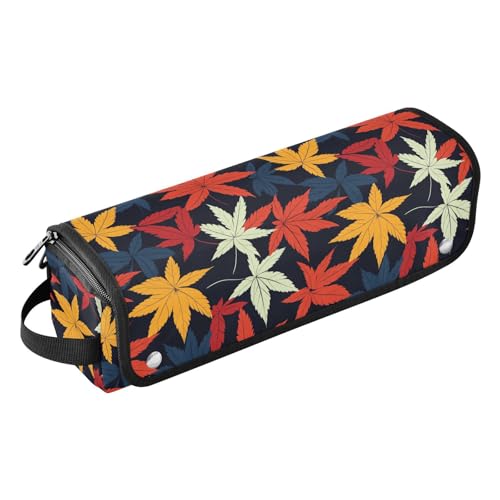Leaf Japanischer Stil Haar Werkzeug Reisetasche für Frauen mit abnehmbarer hitzebeständiger Matte, große Glätteisen, Reiseetui für Glätteisen, heiße Werkzeuge und Haarpflege-Zubehör, Reisetasche für von Amooorous