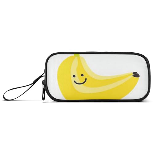 Lustiges süßes Bananen-Federmäppchen aus Nylon, große Kapazität, Federmäppchen für Mädchen, Schreibwaren-Organizer für Mittelschule, Teenager von Amooorous