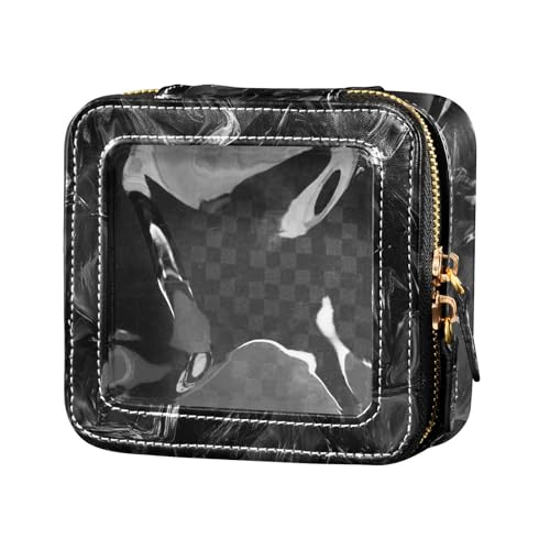 Make-up-Tasche, Kulturbeutel, Make-up-Organizer für Reisen, Eisklar, klein, Schwarz Make-up-Tasche, Kulturbeutel, Make-up-Organizer für Reisen, Eisklar, klein, Schwarz von Amooorous