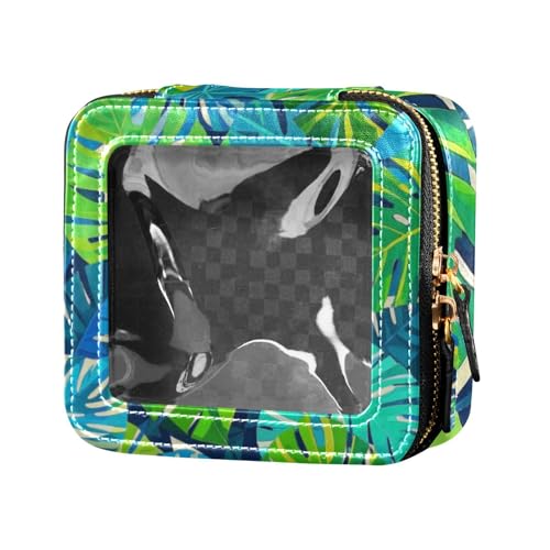 Make-up-Tasche, geometrisches abstraktes Palmblatt, Sommer, wasserdicht, transparent, Make-up-Tasche, Organizer, Make-up-Organizer für Reisen von Amooorous