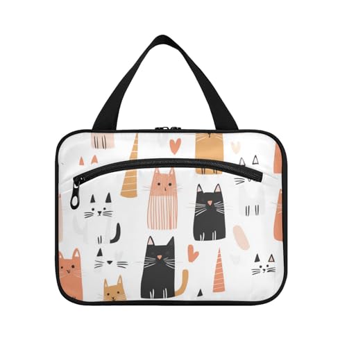 Make-up-Tasche mit Cartoon-Motiv, niedliche Farbe, zum Aufhängen, für Damen, mit Haken, Designer-Kosmetiktasche für Reisende, Reisen, Bolso para maquillaje de Mujer L von Amooorous
