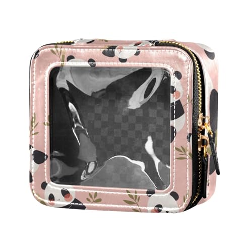 Make-up-Tasche mit Cartoon-Panda-Motiv, wasserdicht, transparent, Kulturbeutel, Make-up-Tasche, Organizer für Reisen von Amooorous