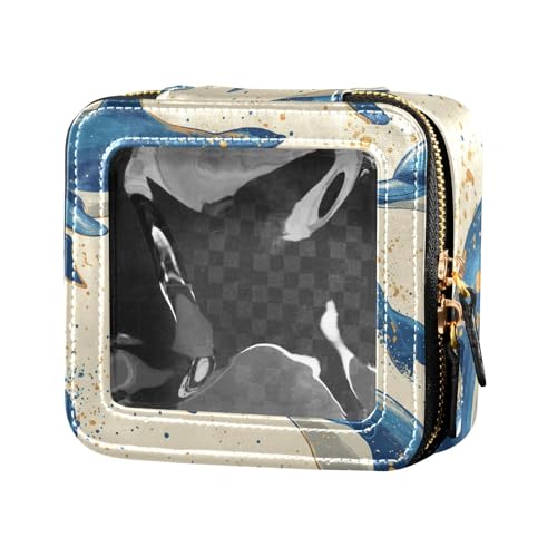 Make-up-Tasche mit süßem Delfin-Motiv, transparent, für Toilettenartikel, Mini-Make-up-Behälter für Damen von Amooorous