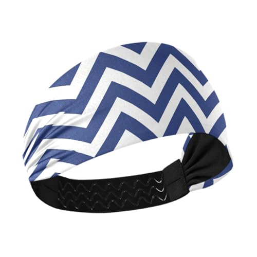 Marineblaue Streifen, rutschfeste Schweiß-Stirnbänder für Damen, elastisches Haar für Basketball, Make-up, Fußball-Accessoires, Para Cabello de Mujer von Amooorous