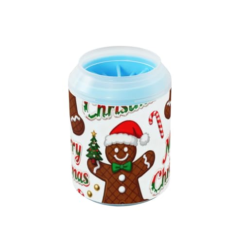 Merry Christmas Brauner Lebkuchenpfotenreiniger mit Silikonbürste, weiches Haustierpflegezubehör für kleine, mittelgroße Hunde und Katzenrassen, regalo para perros Merry Christmas Brauner Lebkuchenpfotenreiniger mit Silikonbürste, weiches Haustierpflegezubehör für kleine, mittelgroße Hunde und Katzenrassen, regalo para perros von Amooorous