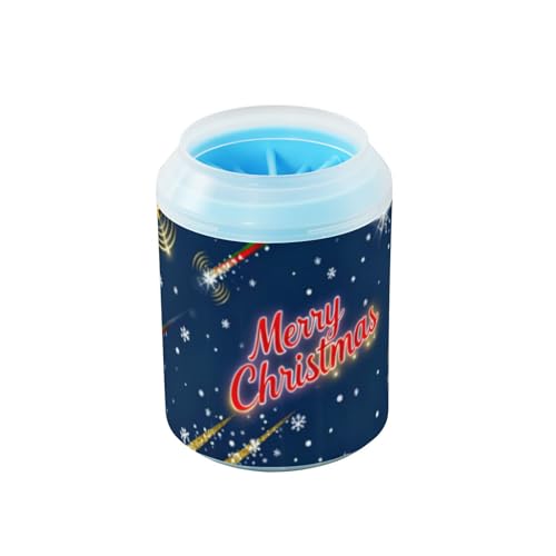 Merry Christmas Colorful Meteor Wiederverwendbarer Pfotenreiniger mit Silikonbürste, weiches Haustierzubehör und Zubehör für kleine und mittelgroße Hunde Merry Christmas Colorful Meteor Wiederverwendbarer Pfotenreiniger mit Silikonbürste, weiches Haustierzubehör und Zubehör für kleine und mittelgroße Hunde von Amooorous