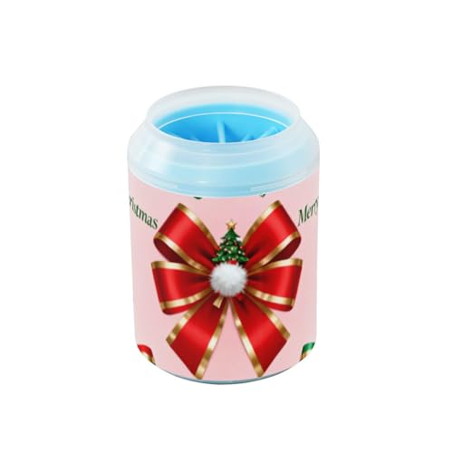 Merry Christmas Red Bow Portable Paw Cleaner Cup Silicone Brush Soft Pets Grooming Supplies for Medium to Large Dogs limpiador de patas para perro Merry Christmas Red Bow Portable Paw Cleaner Cup Silicone Brush Soft Pets Grooming Supplies for Medium to Large Dogs limpiador de patas para perro von Amooorous