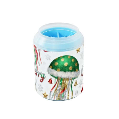 Merry Christmas Red Quallen, wiederverwendbarer Hundereiniger und Massagegerät, Silikonbürste, weiche Haustierpflege-Zubehör für Hunde und Katzen, lavadora de patas para perros Merry Christmas Red Quallen, wiederverwendbarer Hundereiniger und Massagegerät, Silikonbürste, weiche Haustierpflege-Zubehör für Hunde und Katzen, lavadora de patas para perros von Amooorous