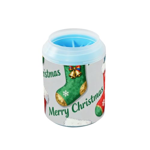 Merry Christmas Red Socks Wiederverwendbare Schlammpfoten-Reinigungsstation mit Silikonbürste, weiche Füße, Reinigungsset für kleine, mittelgroße und große Rassen, Hunde/Katzen Merry Christmas Red Socks Wiederverwendbare Schlammpfoten-Reinigungsstation mit Silikonbürste, weiche Füße, Reinigungsset für kleine, mittelgroße und große Rassen, Hunde/Katzen von Amooorous