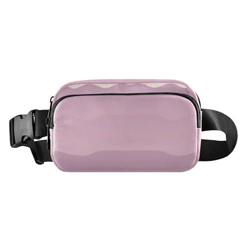 Modische Hüfttasche für Damen und Herren, wasserdicht, Anti-Diebstahl-Hüfttasche mit verstellbarem Riemen, für Reisen, Laufen, Wandern, Violett, Violette Farbverlaufsstreifen, 1 size von Amooorous