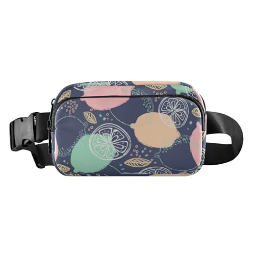 Modische Hüfttasche mit abstraktem Zitronenmuster, für Damen und Herren, Mini-Crossbody-Tasche, Anti-Diebstahl-Hüfttasche mit verstellbarem Gurt, für Radfahren, Wandern, Fitnessstudio, Abstraktes Modische Hüfttasche mit abstraktem Zitronenmuster, für Damen und Herren, Mini-Crossbody-Tasche, Anti-Diebstahl-Hüfttasche mit verstellbarem Gurt, für Radfahren, Wandern, Fitnessstudio, Abstraktes von Amooorous