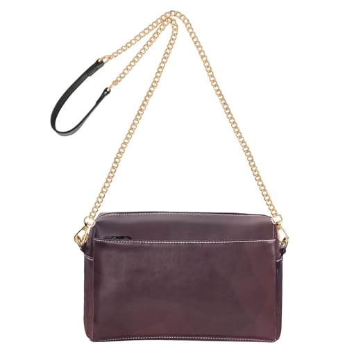 Modische Schultertasche für Damen, braunes Farbverlauf, veganes Leder, Damen-Geldbörsen, wasserdicht, Crossover-Tasche von Amooorous