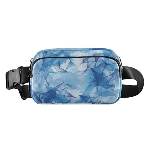 Modische Umhängetasche für Herren und Damen, Mini-Schultertasche, Reisezubehör mit verstellbarem Riemen, für Shopping, Sport, Arbeit, Blau, Blaue Lichtdurchlässigkeit, 1 size von Amooorous