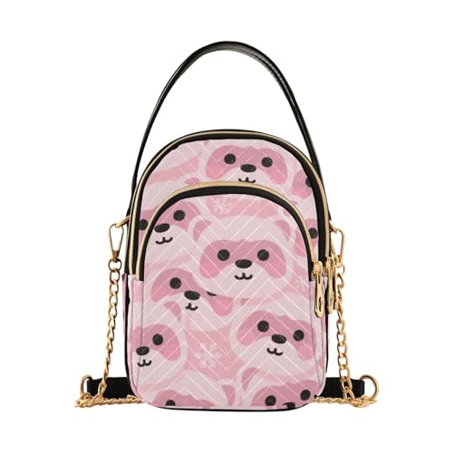 Modische Umhängetasche mit Cartoon-Motiv "Pink Beer" mit mehreren Taschen für die Frau Modische Umhängetasche mit Cartoon-Motiv "Pink Beer" mit mehreren Taschen für die Frau von Amooorous