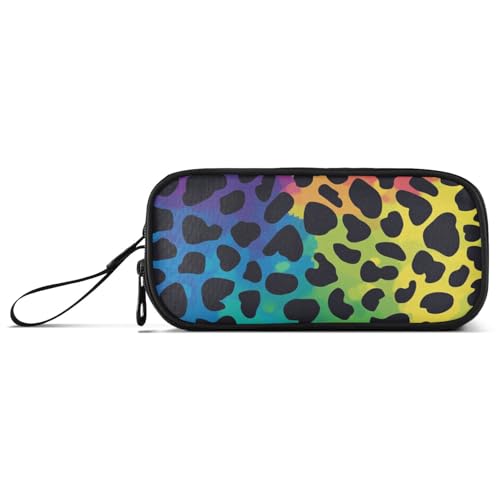 Modisches Federmäppchen für Teenager, Leopardenmuster, Nylon, große Kapazität, Federmäppchen für Teenager, Mädchen, Schreibwaren für adrette Schule, adrett von Amooorous