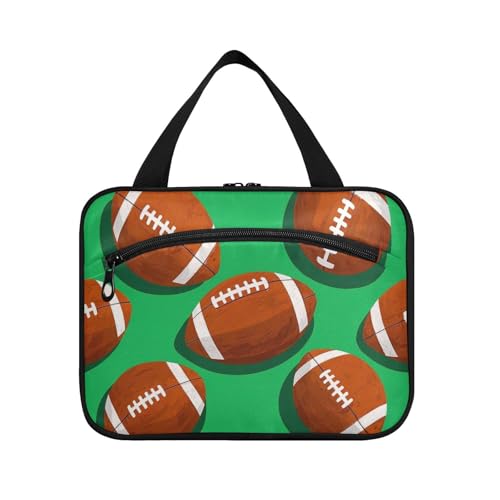 Mujer L Make-up-Tasche zum Aufhängen, mit Haken, Designer-Zubehör, Kulturbeutel für Damen, ideal für Rucksackreisen, Braun von Amooorous