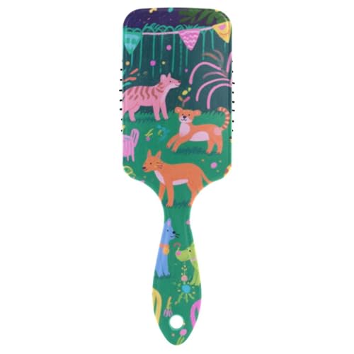 Niedliche, bunte Cartoon-Bürsten für schwarze Frauen, zum Föhnen, für Haarausfall, mit ergonomischem Griff, Cepillo para cabello rizado von Amooorous