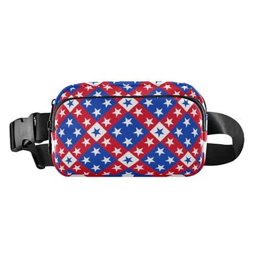 Niedliche Bauchtasche mit amerikanischer Flagge, für Damen und Herren, wasserabweisend, Crossbody-Sporttasche mit verstellbarem Gurt, für Radfahren, Wandern, Fitnessstudio, Amerikanische Flagge 4. von Amooorous
