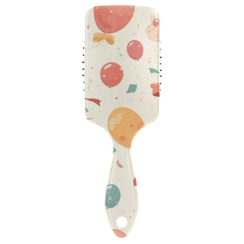 Niedliche bunte Ballonschleife mit niedlicher Bürste für Herren, Kopfhaut-Massagegerät für Haarausfall, mit ergonomischem Griff, Cepillo para pelo rizado von Amooorous