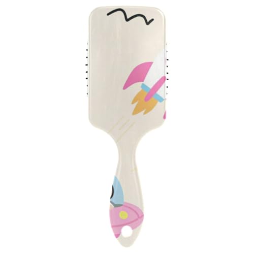 Niedliche und farbenfrohe Raumschiff-Rakets-Roboter-Bürsten für schwarze Frauen, Kopfmassagegerät für dünnes Haar mit ergonomischem Griff, cepillo para cabello de mujer Niedliche und farbenfrohe Raumschiff-Rakets-Roboter-Bürsten für schwarze Frauen, Kopfmassagegerät für dünnes Haar mit ergonomischem Griff, cepillo para cabello de mujer von Amooorous