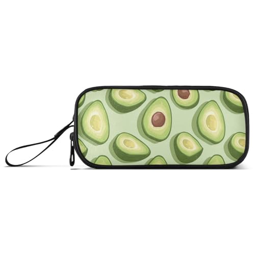 Niedliches Cartoon-Avocado-Nylon-Federmäppchen mit großem Fassungsvermögen, Federmäppchen für Teenager, Schule, Schreibwaren für Mittelschule, Teenager, Mädchen von Amooorous