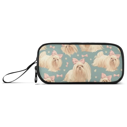 Niedliches Federmäppchen im Retro-Stil, rustikal, Nylon, großes Fassungsvermögen, für Schule, Schreibwaren für elementare Teenager, Mädchen von Amooorous