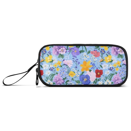 Ölgemälde mit Retro-Blumen in Blau Nylon Schule Federmäppchen Hohe Kapazität Federmäppchen für College Schreibwaren für College Preppy Ölgemälde mit Retro-Blumen in Blau Nylon Schule Federmäppchen Hohe Kapazität Federmäppchen für College Schreibwaren für College Preppy von Amooorous