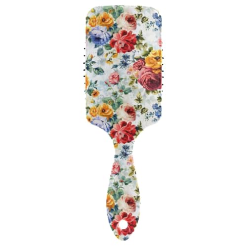 Ölgemälde mit bunten Blumen, antistatische Haarbürste für schwarze Frauen, Kopfhautmassage für dickes Haar mit ergonomischem Griff, cepillo para pelo rizado Ölgemälde mit bunten Blumen, antistatische Haarbürste für schwarze Frauen, Kopfhautmassage für dickes Haar mit ergonomischem Griff, cepillo para pelo rizado von Amooorous