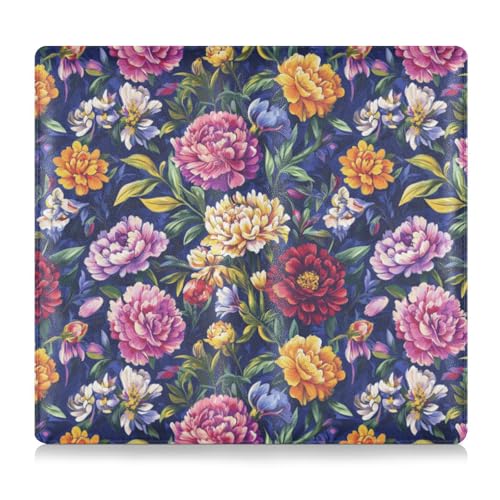 Ölgemälde mit bunten Retro-Blumen, Leder, Auto-Registrierung und Versicherungshalter, unverzichtbare Auto-Brieftaschen-Hülle für Dokumente, Karten, Führerschein von Amooorous