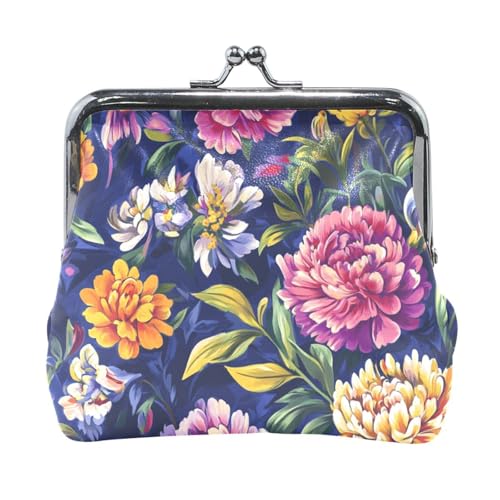 Ölgemälde mit bunten Retro-Blumen, für Damen und Herren, Leder-Münzgeldbörsen, ausgefallener Schmuck für Männer, Frauen, Reisen Ölgemälde mit bunten Retro-Blumen, für Damen und Herren, Leder-Münzgeldbörsen, ausgefallener Schmuck für Männer, Frauen, Reisen von Amooorous