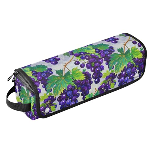 Ölgemälde mit violetten Trauben, Haar-Werkzeug-Reisetasche für Damen, hitzebeständige Matte mit Reißverschluss, staubdicht, Reise-Haarglättertasche für Glätteisen, Lockenstäbe, Reisen von Amooorous