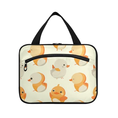 Orange Cartoon Cute Duckling Hanging Bags for Women Travel with Hook, Designer Essentials Makeup Bag for Traveler Cruises Bolso de Mano para Hombre L von Amooorous