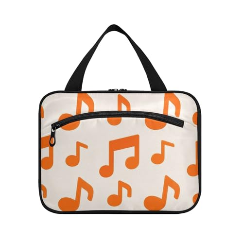 Orange Note Hängetaschen für Frauen Reisen mit Haken, Designer-Essentials Rasierset für Frauen, Muss Trip Bolsa de maquillaje para Mujer L von Amooorous