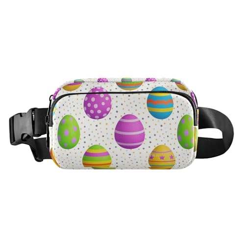 Oster Polka Dot Eggs Bunte Stilvolle Hüfttasche Crossbody Tasche für Damen Herren Große Kapazität Sling Brusttasche mit verstellbarem Gurt für Einkaufen Sport Arbeit von Amooorous