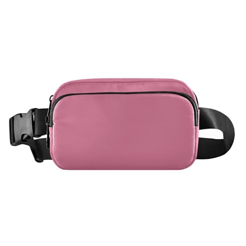 Pale Violet Red Solid Color Pure Plain Stylish Waist Pack Crossbody Bag for Women Men Multi-purpose Crossbody Shoulder Bag with Adjustable Strap for Travel Running Hiking, Hellviolett-Rot, einfarbig, von Amooorous