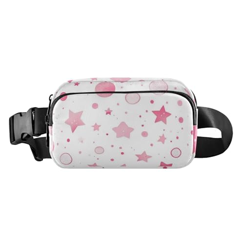 Peach Star Bubble modische Bauchtasche für Damen und Herren, große Kapazität, Crossbody-Sporttasche mit verstellbarem Gurt, für Radfahren, Wandern, Fitnessstudio, Pfirsichstern-Blase, 1 size von Amooorous