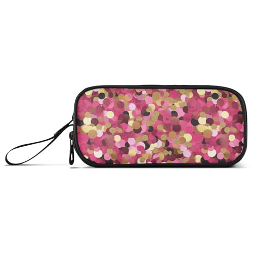 Pfirsich Gold Fälschung Glitter Nylon große Bleistift Tasche große Kapazität Federmäppchen für Jugendliche Bürobedarf Tasche für elementare Erwachsene Pfirsich Gold Fälschung Glitter Nylon große Bleistift Tasche große Kapazität Federmäppchen für Jugendliche Bürobedarf Tasche für elementare Erwachsene von Amooorous