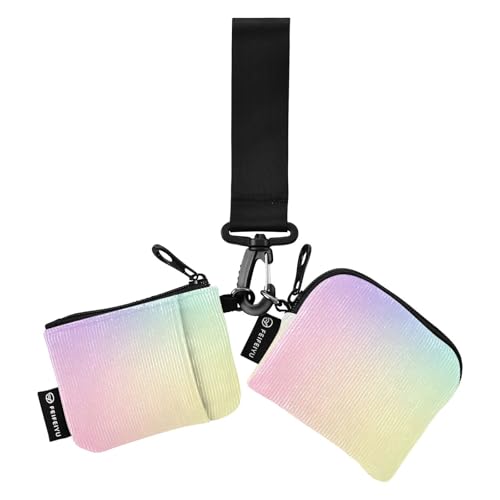 Rainbow Gradient Damen Kleingeldbörse Kartenetuis Minimalistische Reißverschluss-Geldbörse Geldbörse mit Schlüsselanhänger für den täglichen Gebrauch, 2 Packungen, Regenbogenverlauf, 1 size, Casual Rainbow Gradient Damen Kleingeldbörse Kartenetuis Minimalistische Reißverschluss-Geldbörse Geldbörse mit Schlüsselanhänger für den täglichen Gebrauch, 2 Packungen, Regenbogenverlauf, 1 size, Casual von Amooorous